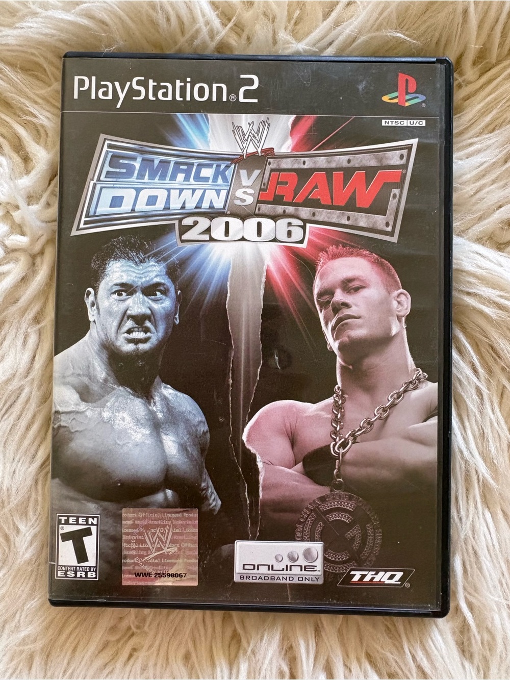 PS2 Sony PlayStation 2 WWE Smack Down VS Raw 2006 Video Game Complete Manual VTG